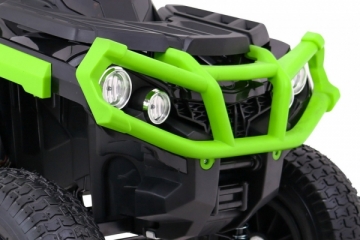 Keturratis Quad ATV su pripučiamomis padangomis, juodas - žalias