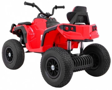 Keturratis Quad ATV su pripučiamomis padangomis, raudonas