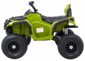 Keturratis Quad ATV su pripučiamos padangomis, žalias