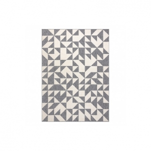 Kilimas su pilkos spalvos motyvais SPRING Trikampiai | 120x170 cm