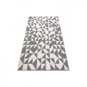 Kilimas su pilkos spalvos motyvais SPRING Trikampiai | 120x170 cm