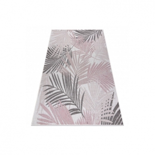 Kilimas su rožiniais akcentais SISAL SION Palmės | 120x170 cm