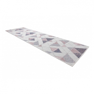 Kiliminis takelis su rožiniais akcentais SION Trikampiai | 70x200 cm