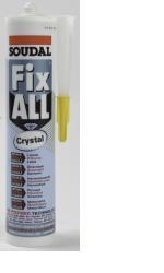 Adhesives - seal FIX ALL CRYSTAL, transparent, 290 ml. Silicone sealants
