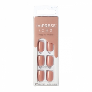 Klijuojami nagai KISS Self-adhesive nails imPRESS Color Sandbox 30 pcs Dekoratyvinė kosmetika nagams