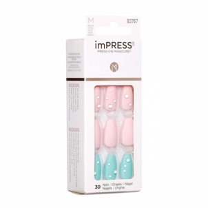 Klijuojami nagai KISS Self-adhesive nails imPRESS Nails Dew Drop 30 pcs