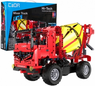 Konstruktorius - betono maišyklė su nuotoliniu valdymo pultu, 814 elementai LEGO ir kiti konstruktoriai vaikams