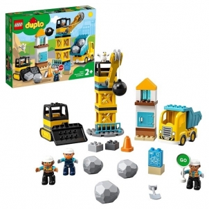 Konstruktorius LEGO DUPLO Statybos: Griovimas griovimo rutuliu LEGO ir kiti konstruktoriai vaikams