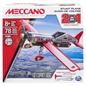 Metalinis konstruktorius Meccano 2 in 1 Model - Stunt Plane 17201 Kaladėlės ir statybos žaislai