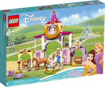 Konstruktorius LEGO Disney Gražuolės ir Auksaplaukės karališkosios arklidės 43195 