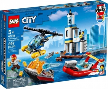 Konstruktorius LEGO City Pajūrio policija ir ugniagesiai 60308 LEGO ir kiti konstruktoriai vaikams