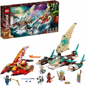 Konstruktorius LEGO 71748 NINJAGO Catamaran Sea Battle Building Set with 4 Boat Toys and Kai 