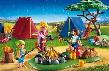 Konstruktorius Playmobil 6888 Tent Camping with LED Fire