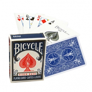 Kortos Bicycle Rider Back Mini (Mėlynos) Kārtis, pokera čipi un komplekti