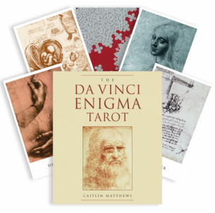 Kortos The Da Vinci Enigma Tarot ir knyga