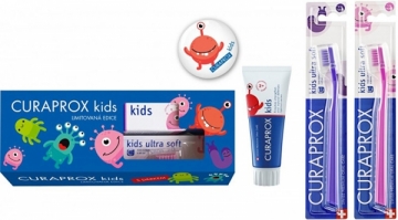 Kosmetikos komplekts Curaprox Dental care gift set for children from 6 years of age containing fluoride Watermelon