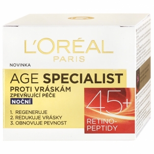 Kremas veidui L´Oreal Paris Age Specialist 45+ Night Cream Cosmetic 50ml