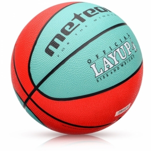 Krepšinio kamuolys METEOR LAYUP #4 red-green