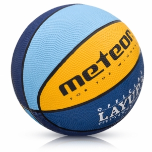 Krepšinio kamuolys Meteor Layup 3 Mėlyna/Geltona/Žalia