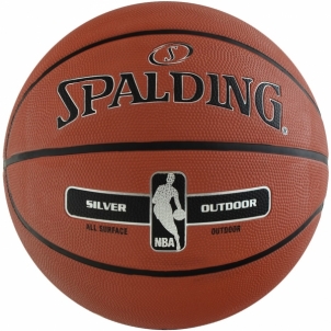 Krepšinio kamuolys SPALDING NBA SILVER OUTDOOR 2017 6 83569Z