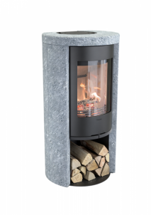 Oven CONTURA 520T Style juoda sp. su muilo akmens apdaila (798989, 803455) Fireplace, sauna stoves