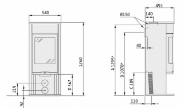 Oven CONTURA C610G:4 Style, baltos spalvos (798403,398273,398270)
