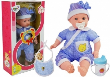 Kūdikio lėlė „Baby Kid“ 45 cm, mėlyna Rotaļlietas meitenēm