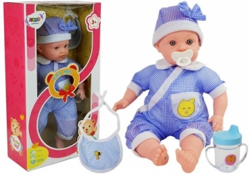 Kūdikio lėlė „Baby Kid“ 45 cm, mėlyna