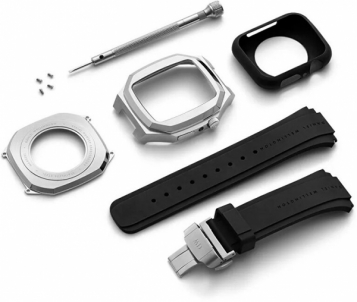 Laikrodis Daniel Wellington Switch 44 Silver - Pouzdro s řemínkem pro Apple Watch 44 mm DW01200006