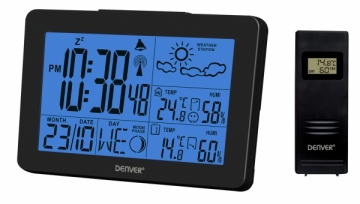Laikrodis Denver WS-530 black Interjera pulksteņi, meteoroloģiskās stacijas