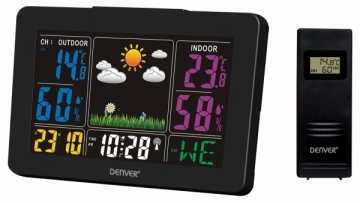 Laikrodis Denver WS-540 black Interjero laikrodžiai, metereologinės stotelės