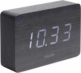 Laikrodis Karlsson Design LED alarm clock - clock KA5653BK Interjera pulksteņi, meteoroloģiskās stacijas