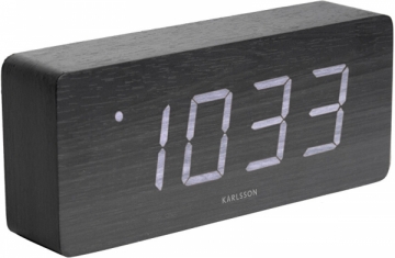 Laikrodis Karlsson Design LED alarm clock - clock KA5654BK Interjera pulksteņi, meteoroloģiskās stacijas