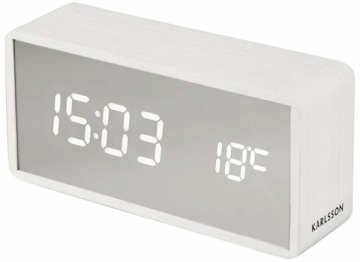 Laikrodis Karlsson Designový LED budík s teploměrem KA5879WH Interjera pulksteņi, meteoroloģiskās stacijas