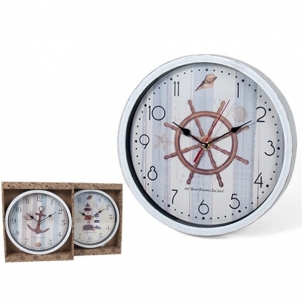 Laikrodis plast. sieninis 30.5cm MARINE Interjera pulksteņi, meteoroloģiskās stacijas