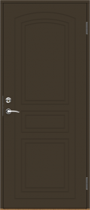 Lauko durys BASIC B027 80D rudos Metalinės durys