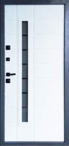 Lauko durys MAGDA T15-148 su stik. 96D Pilka 7024 Metāla durvis