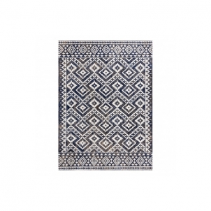 Lauko kilimas su mėlynais raštais MUNDO | 80x250 cm
