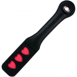 Leather Impression Paddle - Hearts Cyber, tabs