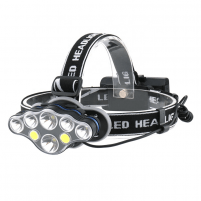 LED Galvos Žibintas OEM YHX-1262, T6 LED, 90° 8 lempučių Prožektoriai, žibintai