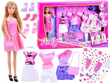 Lėlė Anlily su papildomais rūbais ir lipdukais Žaislai mergaitėms