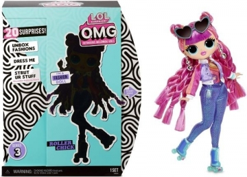 Lėlė 559788 / 567196 L.O.L. Surprise OMG Doll Series 3, Roller Chick Žaislai mergaitėms