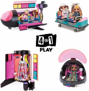 Lėlė 571339 L.O.L. Surprise! O.M.G. Remix 4-in-1 Plane - With 50 Surprises - Transforms into Plane Toys for girls