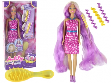 Lėlė Anlily violetiniais plaukais Izglītojošās rotaļlietas