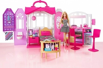 Lėlė CFB65 Mattel Barbie – Carrying Case House & Doll Барби Переносной домик + Кукла