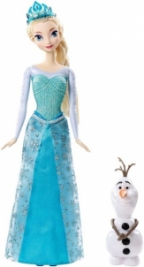 Кукла Сверкающая Принцесса Эльза и снеговик Олаф, Холодное Сердце Mattel CMM87
