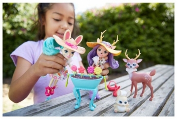 Lėlės Enchantimals su gyvūnėliais Garden Magic Mattel FDG01 (2 lėlių komplektas) 