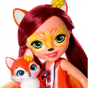 Lėlė FRH53 / FRH51 Mattel Enchantimals Felicity Fox & Flick 31 cm