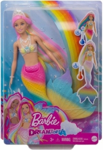 Lėlė GFT89 Barbie Color Change Mermaid MATTEL русалочка меняющая цвет с разноцветными волосами