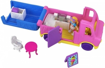 Lėlė GGC40 Mattel Figures set Polly Pocket Pollyville Ice Cream Truck
